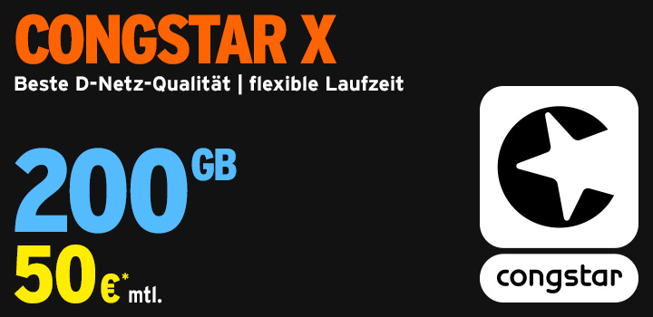 congstar X, dein Tarif fr zuhause und unterwegs.