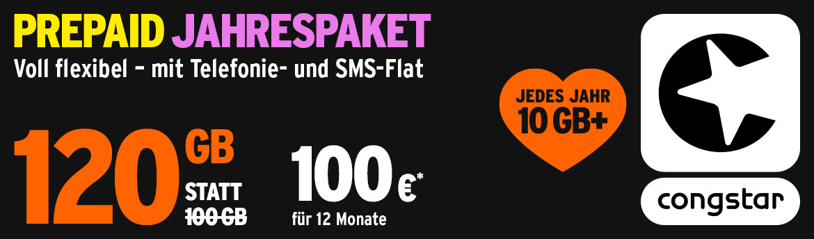 Prepaid Jahrspaket 