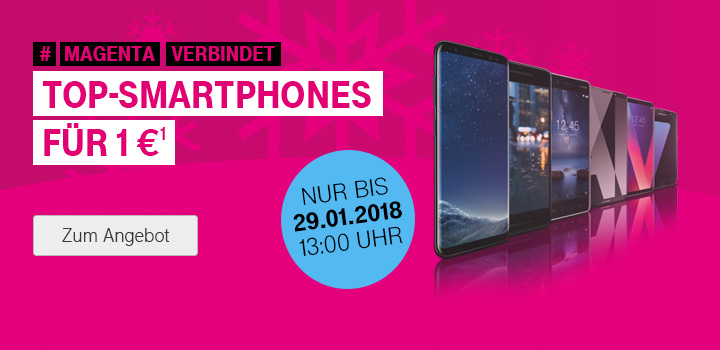 Ausgewhlte Smartphones fr 1 Euro bis 29.01.2018