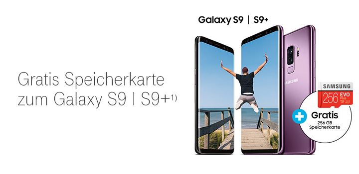 Samsung Galaxy S9 vermitteln - Gratis 256 GB Speicherkarte sichern