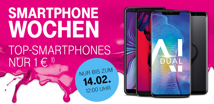 Die Smartphone Wochen starten - Top-Smartphones ab 1 Euro