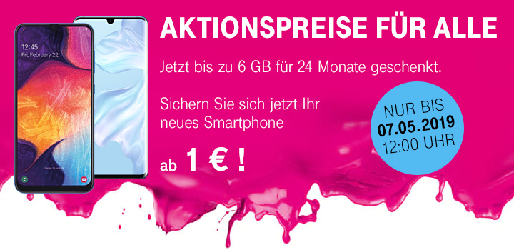 Die besten Smartphones zum Aktionspreis ab 1 Euro