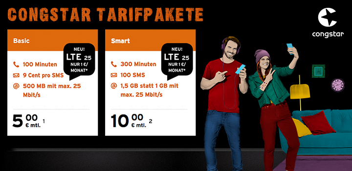 Neu bei congstar - LTE 25 Option fr 1 Euro