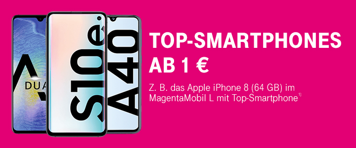 Groe Auswahl an Top-Smartphones ab 1 Euro