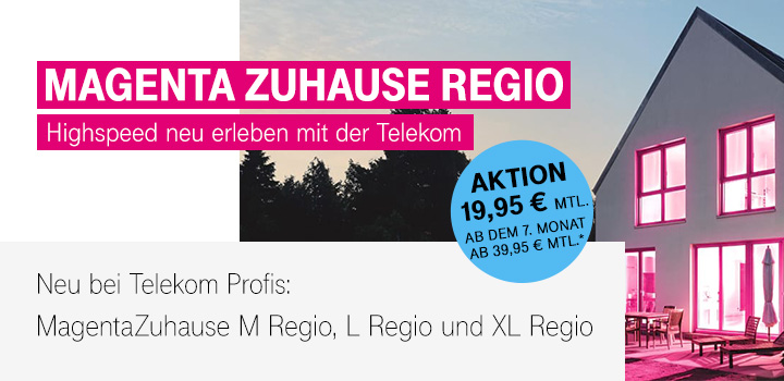 MagentaZuhause Regio - Mit bis zu 250 MBit/s surfen