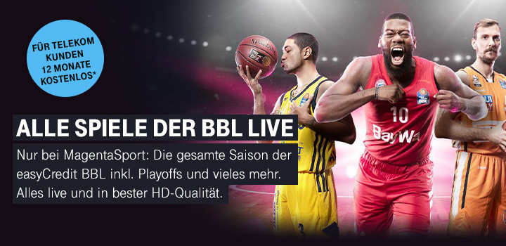 MagentaSport: Start der Basketball-Bundesliga