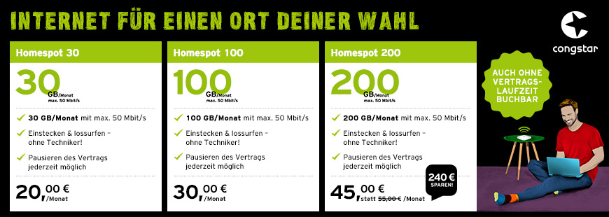 Homespot 200 Aktion - Jetzt bis zu 240  sparen