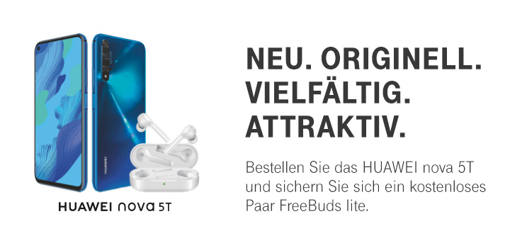 HUAWEI nova 5T vermitteln + FreeBuds lite gratis dazu erhalten