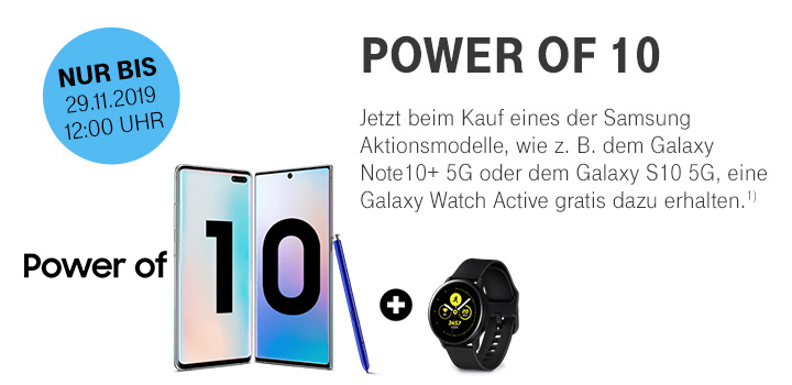 Samsung Aktionsmodelle vermitteln und Galaxy Watch Active gratis sichern