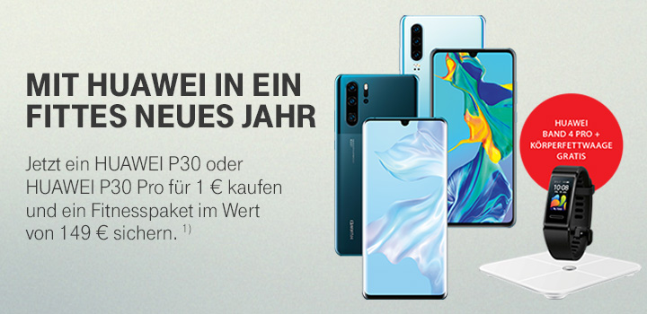 HUAWEI P30 Serie - Jetzt 149  Fitnesspaket sichern