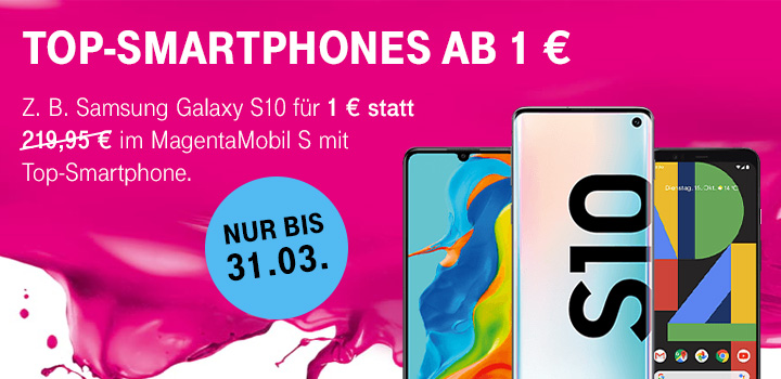 Bis Ende Mrz: Top-Smartphones fr 1 Euro