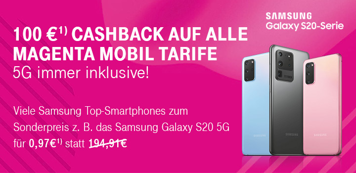 Mit MagentaMobil 100  Cashback sichern