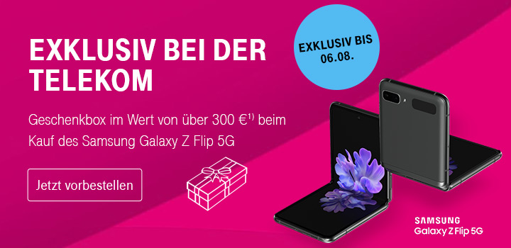 Neues Samsung Galaxy Z Flip 5G vorbestellen und Geschenkbox sichern