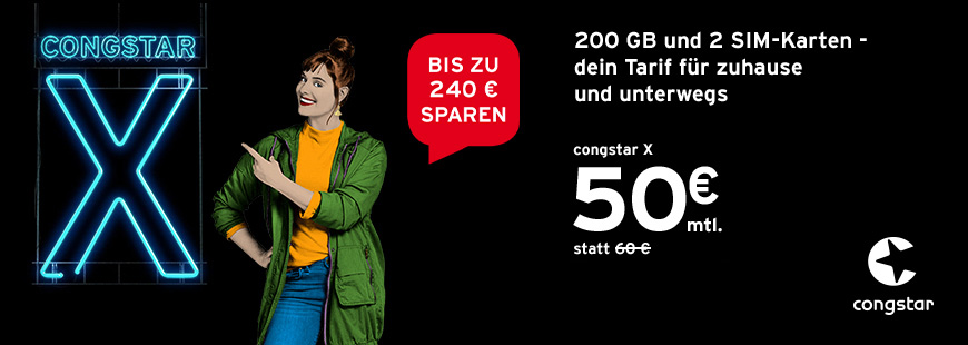 Verlngerung der congstar X und Homespot 200 Aktion bis zum 03.01.2022