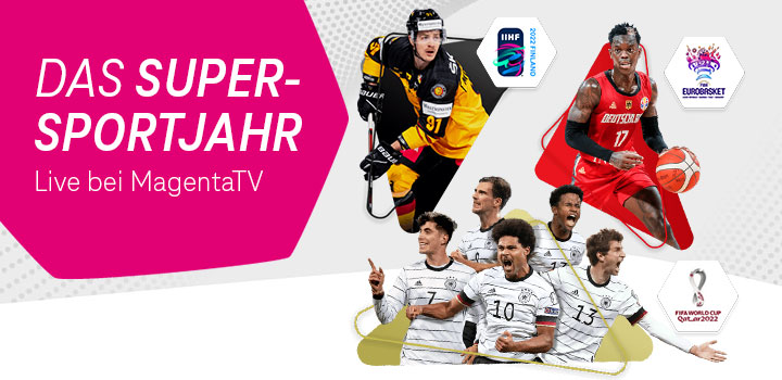 3. Liga, Eishockey WM und Basketball EM mit MagentaTV schauen