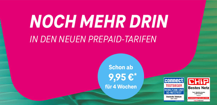 Neue Prepaid-Tarife: Mehr Datenvolumen und inkl. 5G 