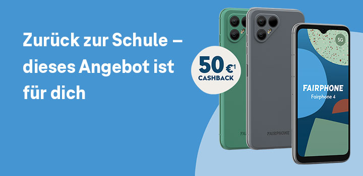 Das Fairphone 4 kaufen und 50  Cashback erhalten!