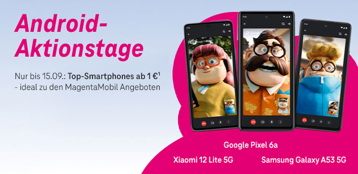 Bis 15.09.: Top-Smartphones ab 1 