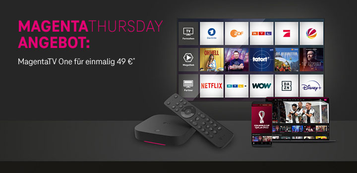 MagentaThursday Angebot: MagentaTV One fr nur 49  kaufen