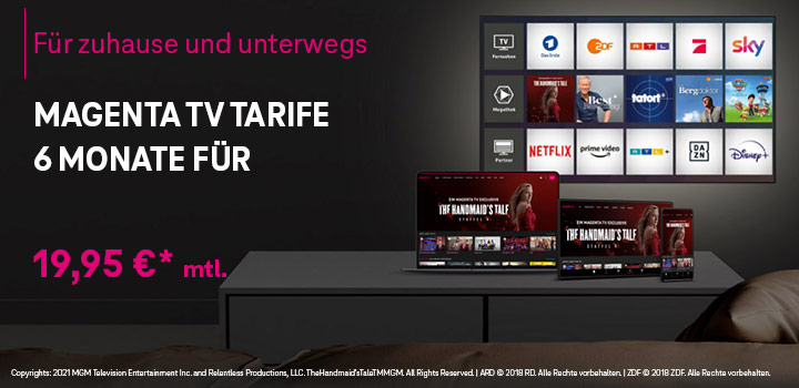 MagentaZuhause und MagentaTV: nur 19,95  in den ersten 6 Monaten