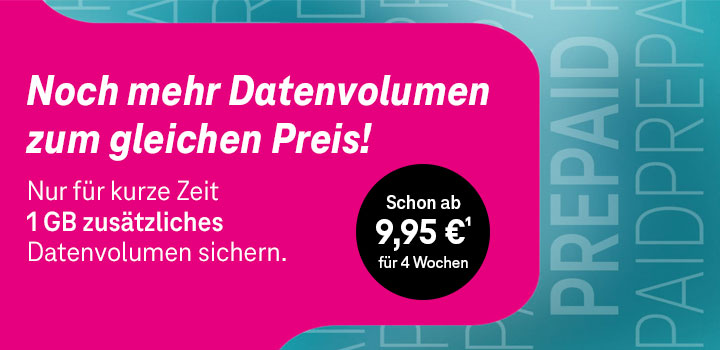 MagentaMobil Prepaid M-L: Jetzt mit mehr Datenvolumen<br />
