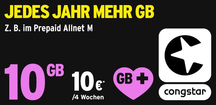 congstar Prepaid Allnet Flat Aktion ist wieder da!