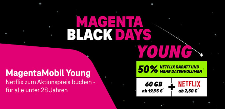 Magenta BlackDays Angebot - MagentaMobil Young Aktion 