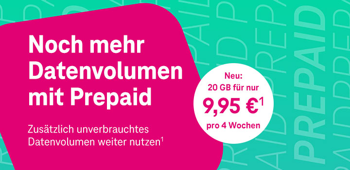 Mehr Datenvolumen bei MagentaMobil Prepaid