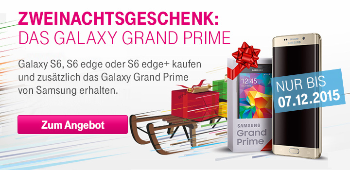 Samsung Zweinachtszeit: Das Galaxy Grand Prime sichern