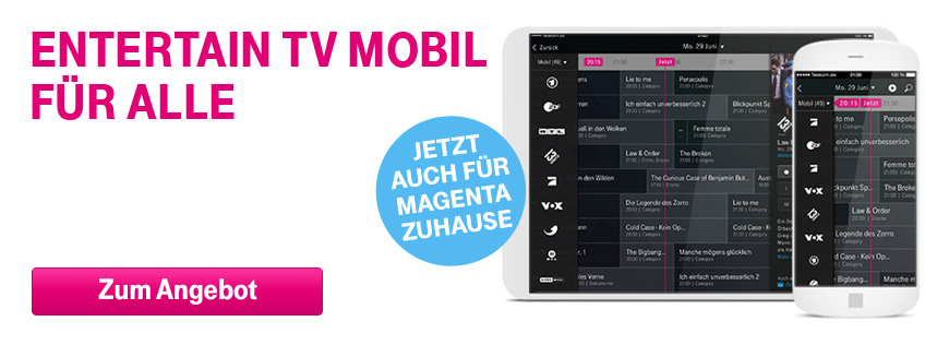 EntertainTV mobil auch fr MagentaZuhause Kunden