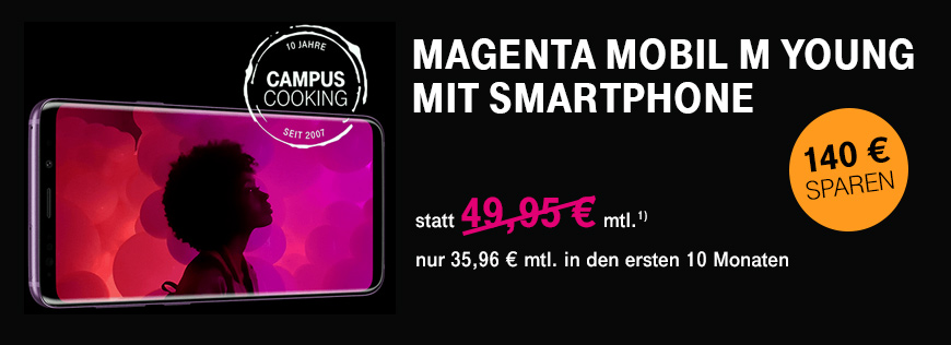 140 Euro sparen - MagentaMobil M Young mit Smartphone