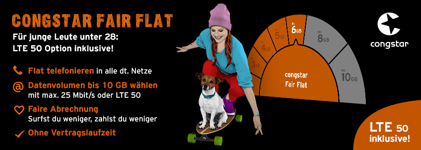 Congstar Fair Flat Young - Aktion verlngert