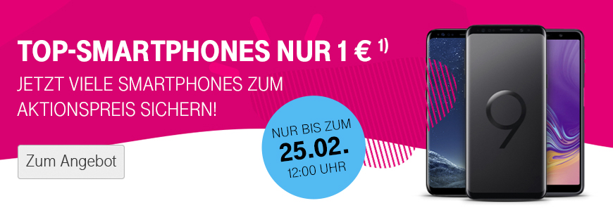 Viele Apple und Samsung Smartphones fr nur 1 Euro in ausgewhlten Tarifen