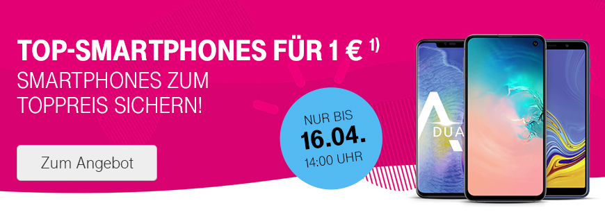 Top-Smartphones des Monats April ab 1 Euro