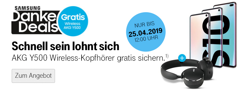 Samsung Galaxy S10 Danke Deals - Wireless Kopfhrer sichern