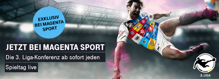 Am 19. Juli 2019 startet die 3. Liga - Mit MagentaSport live dabei sein