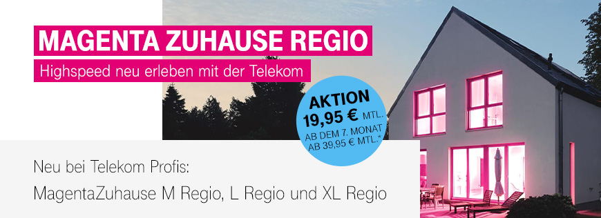 MagentaZuhause Regio - Mit bis zu 250 MBit/s surfen