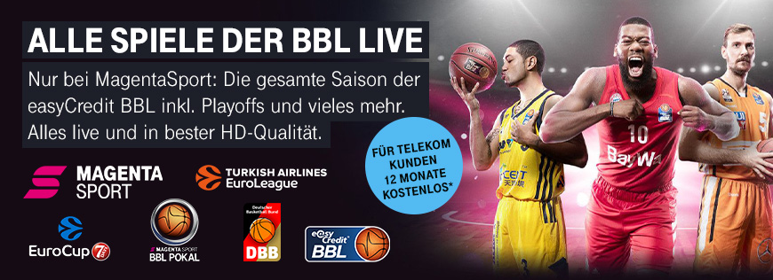 MagentaSport: Start der Basketball-Bundesliga