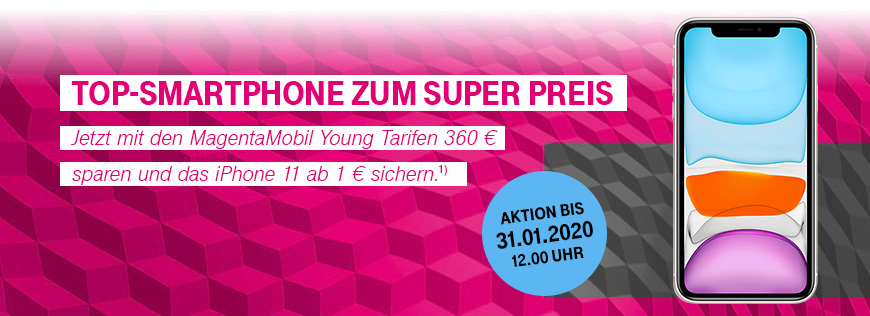 Apple iPhone 11 im MagentaMobil Young Tarif zum Aktionspreis