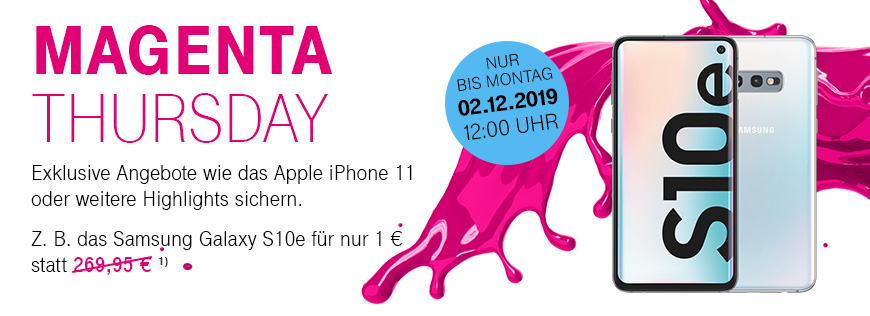 Magenta Thursday - Aktionsangebot von Donnerstag bis Montag