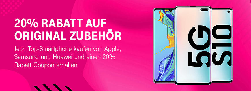 20 % Rabatt Coupon auf Original Zubehr bei Kauf eines Top-Smartphones