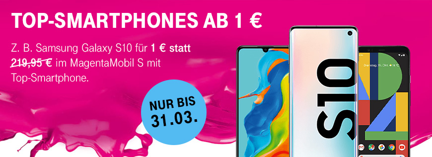 Bis Ende Mrz: Top-Smartphones fr 1 Euro