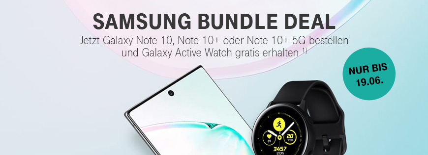 Samsung Galaxy Note 10 Aktion - Galaxy Active Watch gratis erhalten