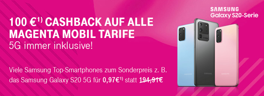 Mit MagentaMobil 100  Cashback sichern