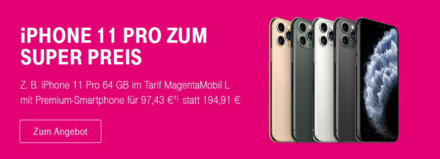 Apple iPhone 11 Pro (Max) Aktion und 100  Cashback sichern