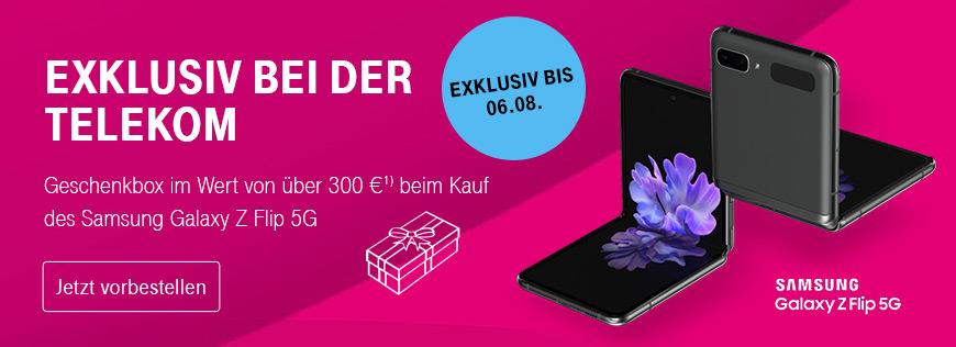 Neues Samsung Galaxy Z Flip 5G vorbestellen und Geschenkbox sichern