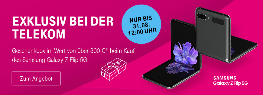 Neues Samsung Galaxy Z Flip 5G bestellen und Geschenkbox sichern