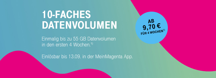 MagentaMobil Prepaid - Jetzt 10-fach Datenvolumen sichern!