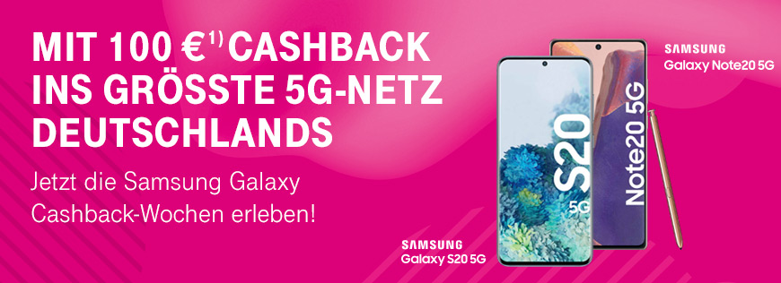 Jetzt fr kurze Zeit 100  Cashback auf viele MagentaMobil Tarife