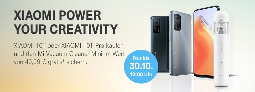 Jetzt das XIAOMI 10T und 10T PRO vorbestellen und Gratiszugabe sichern